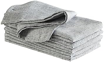 Laura Ashley Harper Set of 6 Napkins, 18" x 18", Ash Gray by LauraAshley