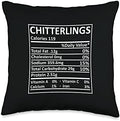 Thanksgiving Christmas Chitterlings Nutritional Facts Labels Throw Pillow by Unknown