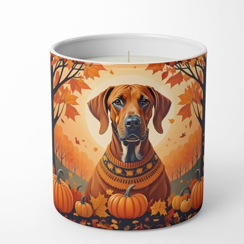 Caroline's Treasures DAC1066CDL Rhodesian Ridgeback Fall Decorative Soy Candle Nature Soy Wax Essential Oil Home Decor Ideal for Bedroom Kitchen Bath Office Gift, 10 oz by CarolinesTreasures