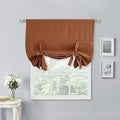 NICETOWN Kitchen Window Curtains - Tie Up Shade Light Filter Roman Shade Drapes Rod Pocket Valance Elegant for Decoration, 40 x 54 inches, Burnt Orange, 1 Panel by NICETOWN