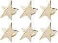 DII Christmas Thanksgiving Holiday Tabletop Décor Collection Decorative Napkin Ring Holder Set, 2.5" Diameter, Gold Stars, 6 Piece by DII