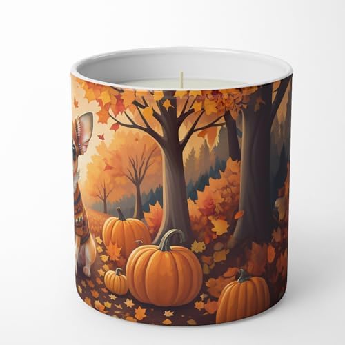 Caroline's Treasures DAC1034CDL Chihuahua Fall Decorative Soy Candle Nature Soy Wax Essential Oil Home Decor Ideal for Bedroom Kitchen Bath Office Gift, 10 oz - Image 5