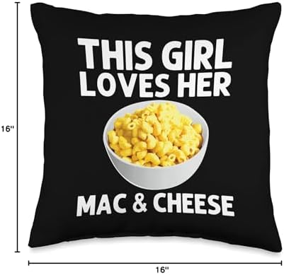 Cool Mac And Cheese For Girls Kid Macaroni Food Thanksgiving Throw Pillow - Image 4
