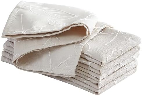 Laura Ashley Set of 6 Raised Embroidered Napkins, Maple Taupe by LauraAshley