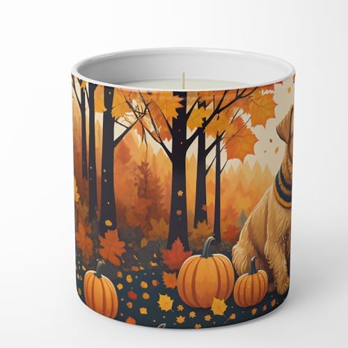 Caroline's Treasures DAC1057CDL Lakeland Terrier Fall Decorative Soy Candle Nature Soy Wax Essential Oil Home Decor Ideal for Bedroom Kitchen Bath Office Gift, 10 oz - Image 3