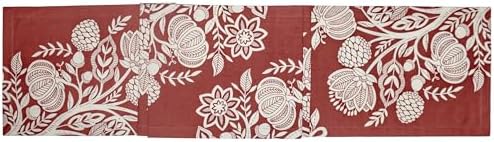 Boston International Cotton Table Runner Dining Room Tabletop Decorations for Home and Tablescapes, 72" x 13", Francis Brick by BostonInternational