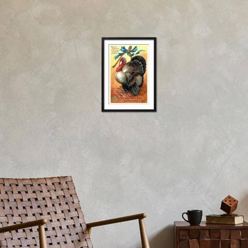 Art.com Wall Art Print Turkey and Wishbone on Black Frame, 16" x 22" - Image 4