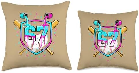 Thanksgiving 67 Six Seven Meme Drip Baseball Turkey Day Throw Pillow - Image 3