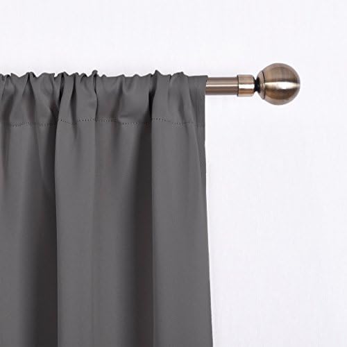 NICETOWN Blackout Roman Shades Short Curtain - Tie Up Window Curtains for Bathroom/Door/Kitchen Window/Thanksgiving (Gray, 1 Panel, 40 inches Wide by 54 inches Long) - Image 5