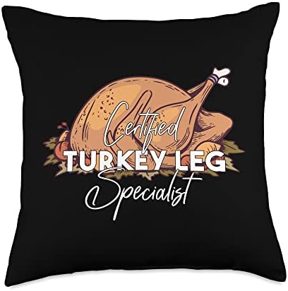 Certified Turkey Leg Specialist Throw Pillow by Unknown