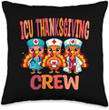 ICU Crew Thanksgiving Nurse Doctor Fall Intensive Care Unit Throw Pillow by Unknown