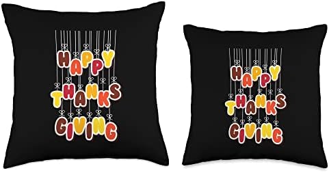 Happy Thanksgiving Fall Autumn Turkey Day Thankful Blessed Throw Pillow - Image 3