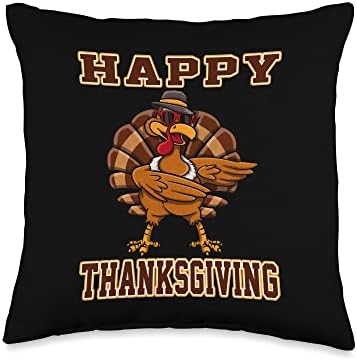 Floss Turkey Pigrim Happy Thanksgiving Outfit Toddler Boys Throw Pillow by Unknown