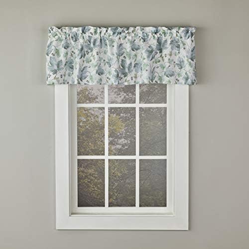 SKL Home Harvest Falling Leaves Valance, 58" x 13", Blue by SKLHomebySaturdayKnightLtd