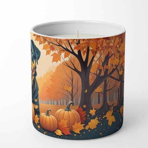 Caroline's Treasures DAC1067CDL Rottweiler Fall Decorative Soy Candle Nature Soy Wax Essential Oil Home Decor Ideal for Bedroom Kitchen Bath Office Gift, 10 oz - Image 5
