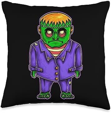 Frankenstein Funny Costume Halloween Gift Cute Frankenstein Throw Pillow, 16x16, Multicolor