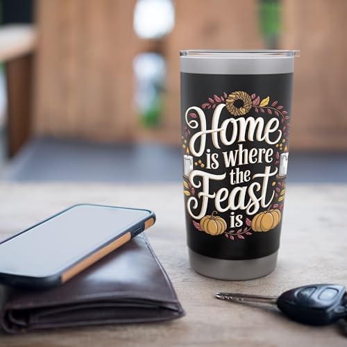 Home Where The Feast Is Thanksgiving Stainless Steel Insulated Tumbler - Image 7