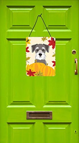 Caroline's Treasures BB2012DS1216 Schnauzer Thanksgiving Wall or Door Hanging Prints Aluminum Metal Sign Kitchen Wall Bar Bathroom Plaque Home Decor Front Door Plaque, 12x16, Multicolor - Image 2