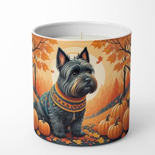 Caroline's Treasures DAC1069CDL Scottish Terrier Fall Decorative Soy Candle Nature Soy Wax Essential Oil Home Decor Ideal for Bedroom Kitchen Bath Office Gift, 10 oz - Image 4