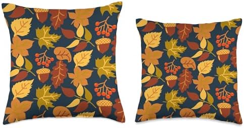 Fall Autumn Harvest Halloween Thanksgiving leaf leaves falls Throw Pillow - Image 3