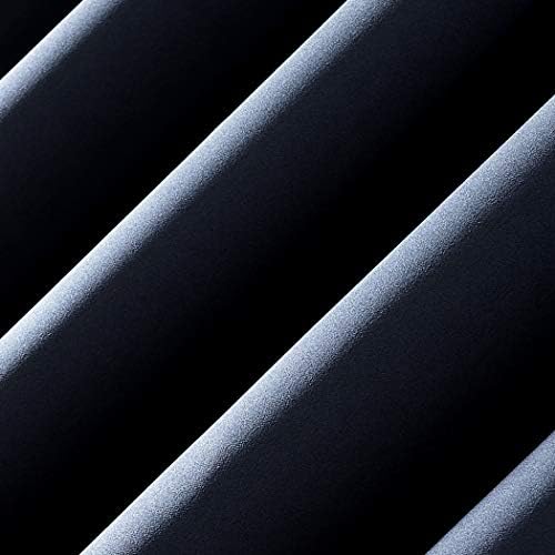 Sun Zero Oslo Theater Grade Extreme Total Blackout Rod Pocket Curtain Panel, 52" x 84", Navy Blue