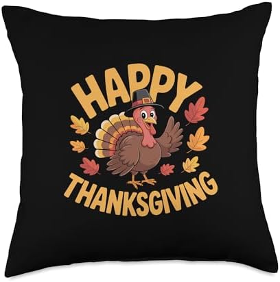 Funny Turkey Thanksgiving Day Throw Pillow by Unknown