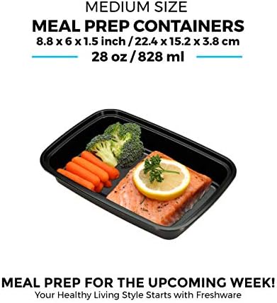 Freshware Meal Prep Containers with Lids [50 Pack] 28 oz Food Containers - Image 5