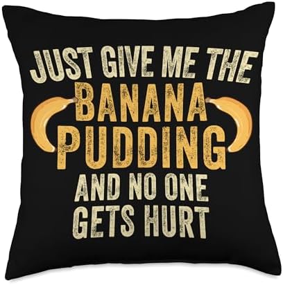 Thanksgiving Banana Pudding Ice Baker Dessert Lover Baking Banana Pudding Throw Pillow, 18x18, Multicolor by Unknown