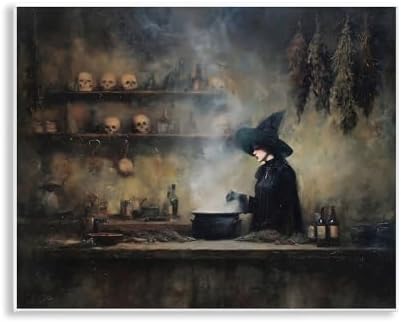 Witchs Cauldron Brew, 11 x 14 Inch Mounted Print on Wall Plaque
