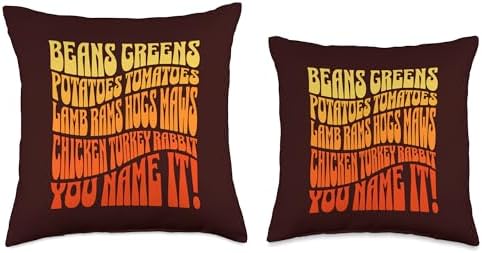 Thanksgiving Viral You Name It SongGreens Beans Potatoes Throw Pillow - Image 3
