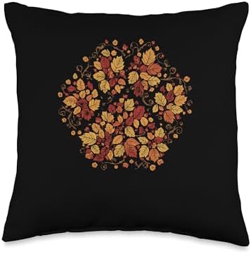 Cute Fall Dog Paw Print Pets Autumn Leaf Puppy Thanksgiving Throw Pillow by Unknown