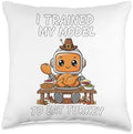 Futuristic Robot Eating Turkey Funny Thanksgiving Day AI Throw Pillow by Unknown