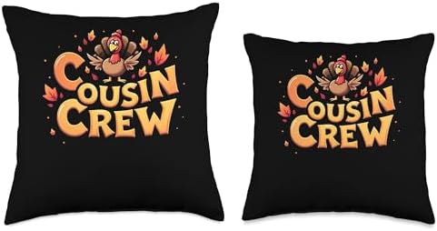 Family gatherings Cousin Crew Thanksgiving Throw Pillow - Image 3