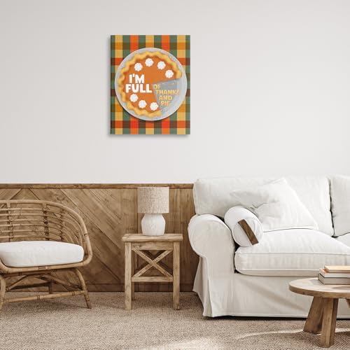 Full of Thanks and Pie Plaid, 24 x 30 Inch Canvas Wall Art - Image 3