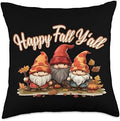 Thanksgiving Outfit Tree Fall Gnomes Cute Gnomes Fall Y'all Happy Thanksgiving Throw Pillow, 18x18, Multicolor by Unknown