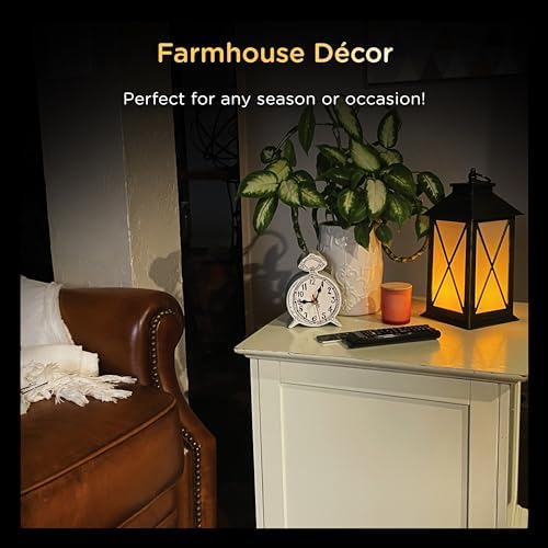 Enbrighten Basics Flameless Candle LED Lantern, Battery Operated