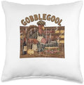 Gobblegool Turkey Thanksgiving Vintage Throw Pillow by Unknown