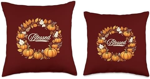 Blessed Thanksgiving Holiday Autumn Fall Throw Pillow - Image 3