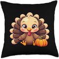 Baby Turkey Thanksgiving Turkey Thanksgiving Turkey Baby Throw Pillow by Unknown