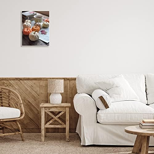 Cozy Pumpkin Coffee Mug Harvest, 13 x 19 Inch Mounted Print on Wall Plaque - Image 3