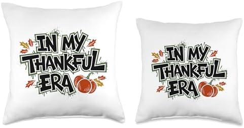 In My Thankful Era Friendsgiving Thanksgiving Throw Pillow - Image 3