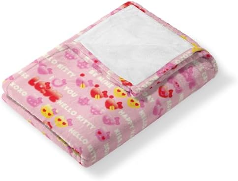 Northwest Hello Kitty Silk Touch Throw Blanket, 50" x 60", XOXO Kitty