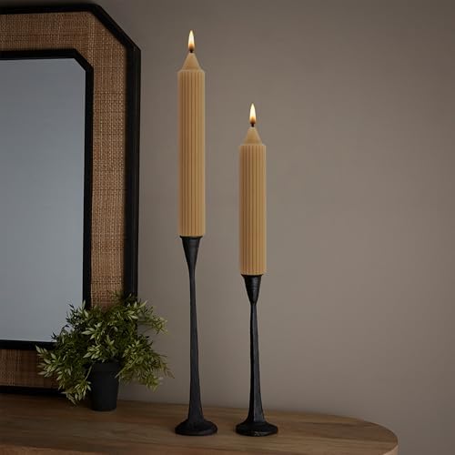 Root Candles 4-Count Unscented Grecian Collenettes, 9-Inch, Beeswax Color - Image 2