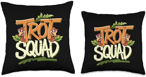 Trot Squad, Friendsgiving Squad Running Thanksgiving Throw Pillow - Image 3