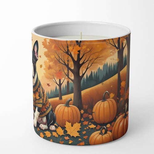 Caroline's Treasures DAC1024CDL Boston Terrier Fall Decorative Soy Candle Nature Soy Wax Essential Oil Home Decor Ideal for Bedroom Kitchen Bath Office Gift, 10 oz - Image 5