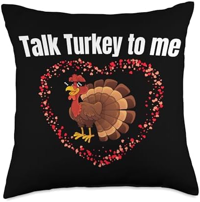 Thanksgiving Talk Turkey to Me Throw Pillow by Unknown