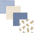 Hudson Baby Unisex Baby Cotton Flannel Receiving Blankets, Gentleman Bear, One Size by HudsonBaby
