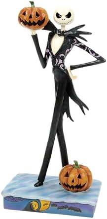 Enesco Disney Traditions by Jim Shore The Nightmare Before Christmas Jack Skellington Holding Pumpkin Figurine, 9.25 Inch, Multicolor
