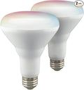 Satco S11276 Starfish BR30 WiFi Smart LED Color-Changing Light Bulb, Works with Siri, Alexa, Google Assistant, SmartThings, 2700K-5000K, 2-Pack