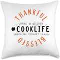 Thanksgiving Cook Thankful & Blessed Throw Pillow, 18x18, Multicolor by Unknown